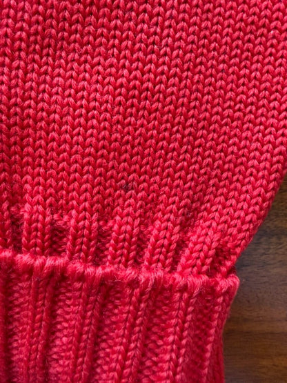 Vintage Red Nelson Knitting Mills Varsity Cardigan Sweater w/Patches - Size M