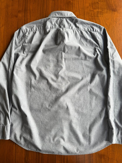 J.Crew Slim Fit Button-Down Oxford Shirt in Heathered Light Gray - Size L