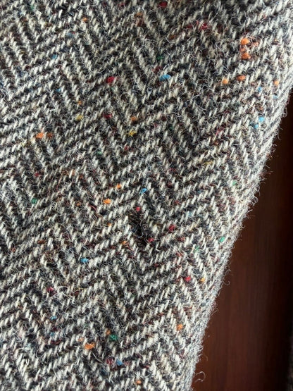 Garrison Park Men's Tweed Herringbone Shooting Jacket w/Elbow Patches - Size 42