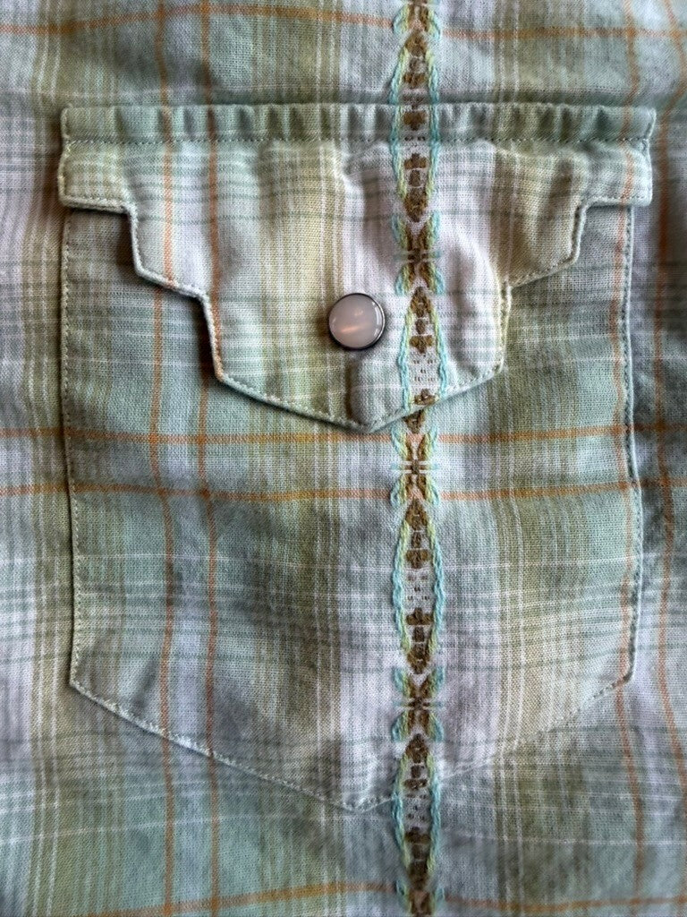 Polo by Ralph Lauren Men's Green Long Sleeve Button-Up Western Shirt - Size L
