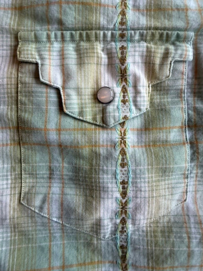 Polo by Ralph Lauren Men's Green Long Sleeve Button-Up Western Shirt - Size L