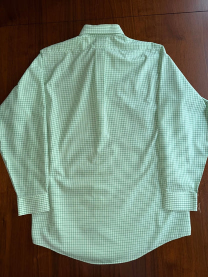 Brooks Brothers Traditional Fit Green Check Dress Shirt - Size 15.5-33