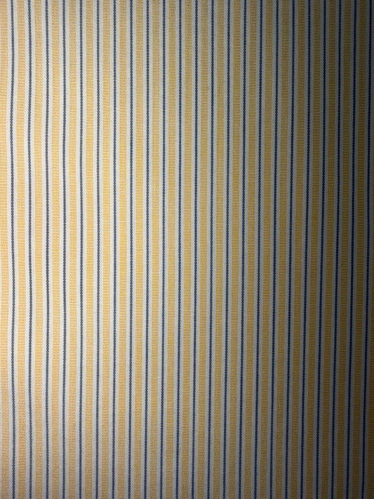 Brooks Brothers Men's Dress Shirt Yellow w/Blue Stripes - Size 17.5-32/33