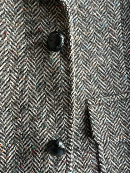 Garrison Park Men's Tweed Herringbone Shooting Jacket w/Elbow Patches - Size 42