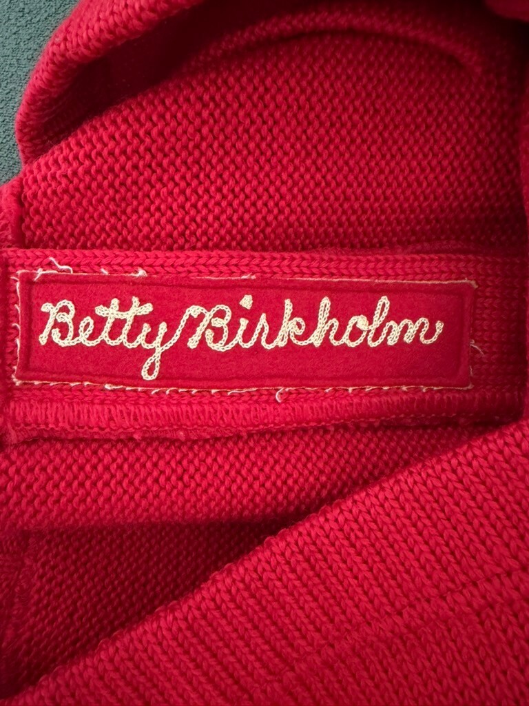 Vintage Red Nelson Knitting Mills Varsity Cardigan Sweater w/Patches - Size M