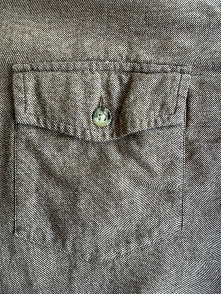 J.Crew Men's Long Sleeve Button-Down Shirt Heathered Brown - Size M