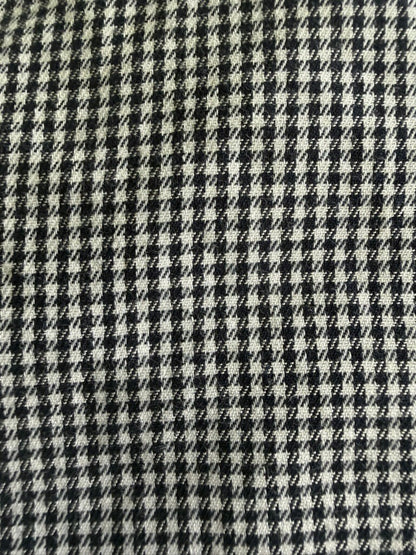 Lands' End Men's Navy and White Houndstooth Button-Down Shirt - Size XL