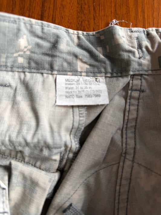 US Army ACU Digital Camo Combat Cargo Trousers - Size Medium