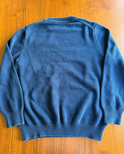 Vintage St. John's University School of Law Navy Crewneck Knit Sweater - Size L
