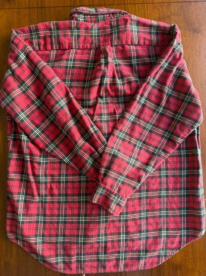 GAP Men's Red Plaid Flannel Button-Down - Size XXL