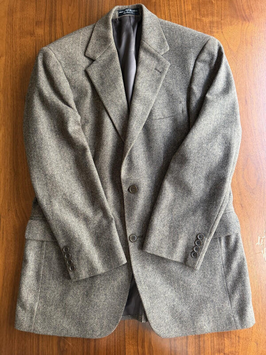 Vintage Gianfranco Ruffini Camel Hair Herringbone Blazer Sport Coat - Size 38R
