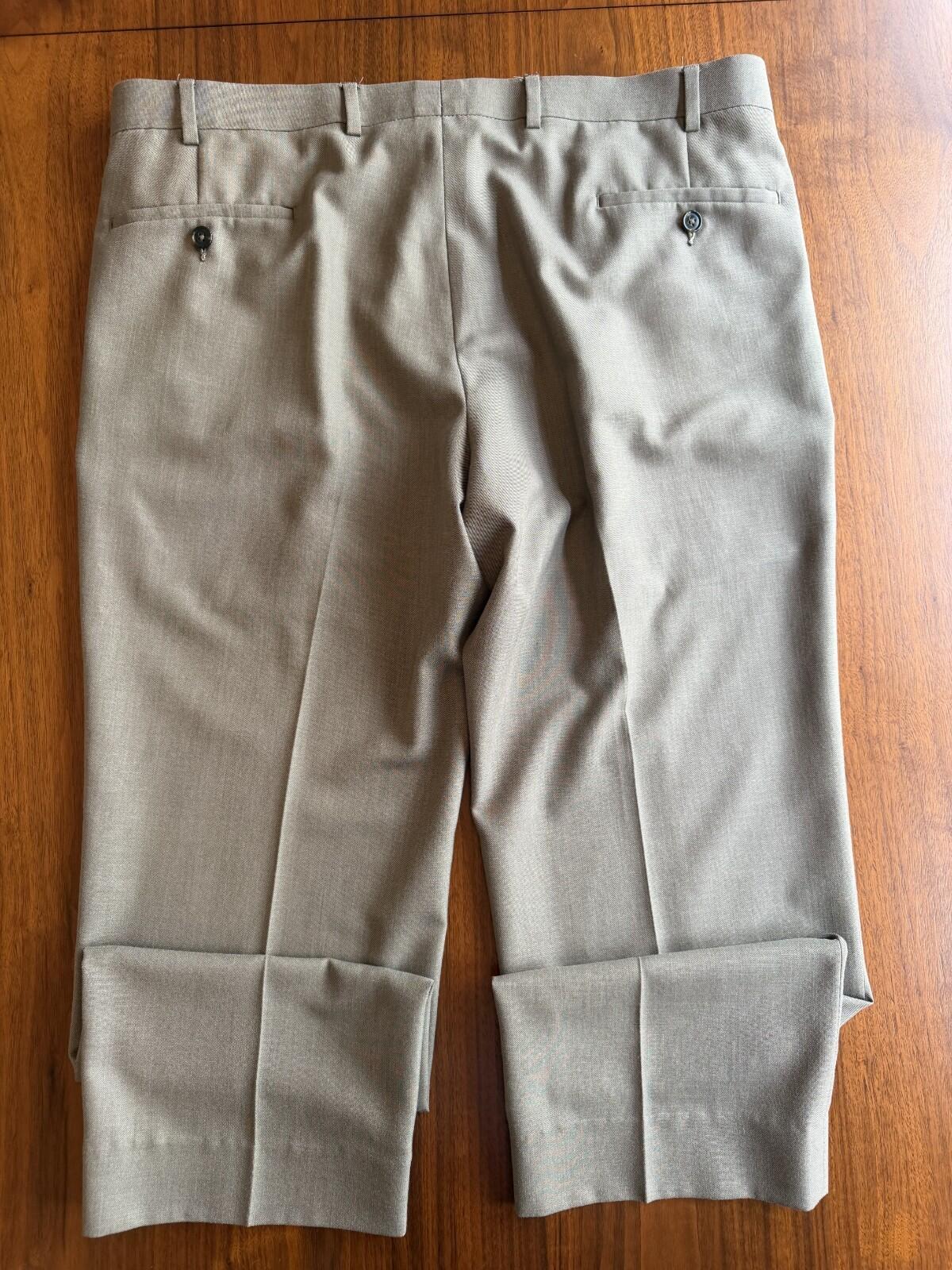 Lauren Ralph Lauren Men's Pleated Cuffed Dark Tan Dress Pants - Size 36x29