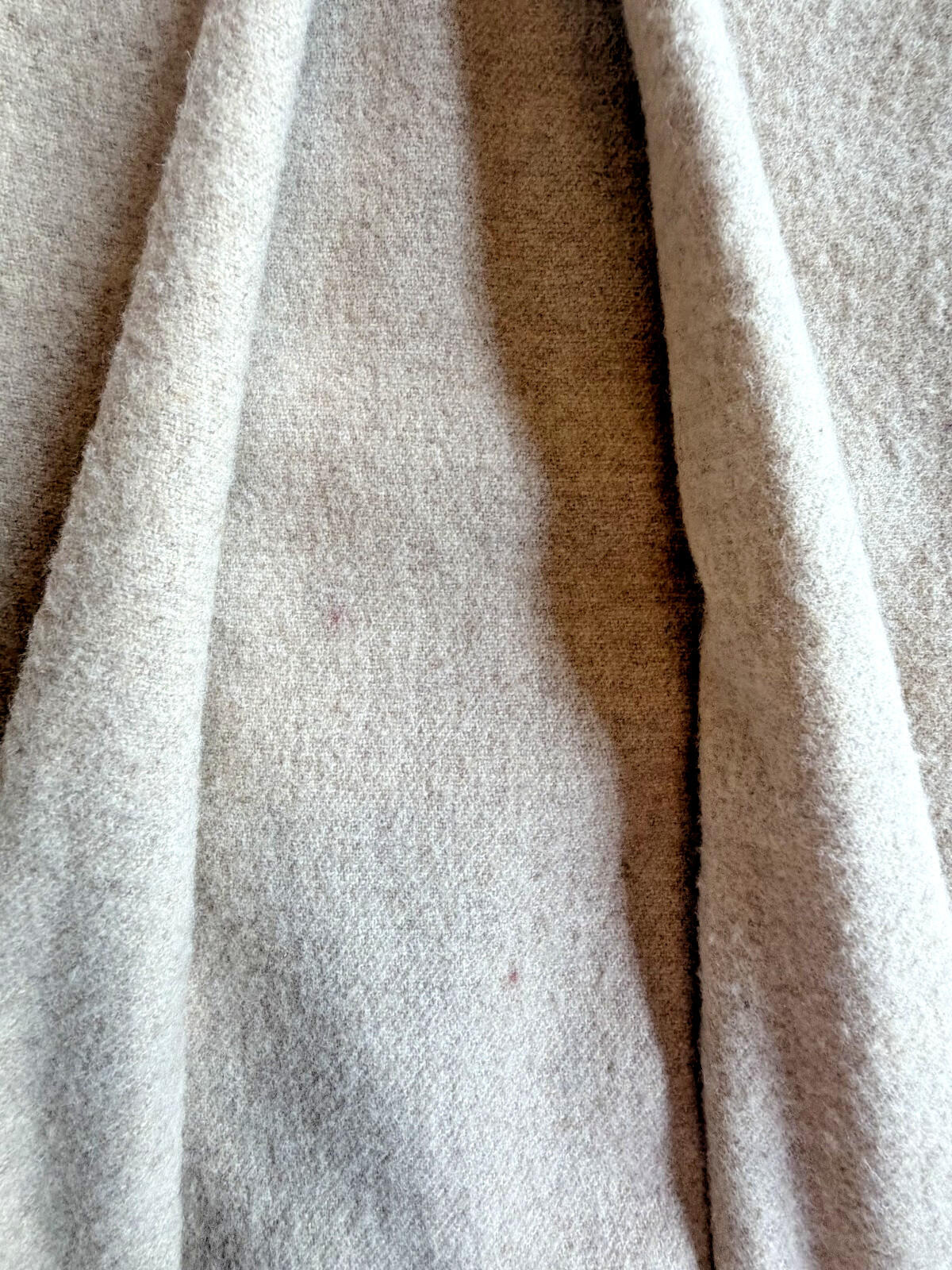 Vintage Bloomingdale's Women's Wool Blend Tan Front Pleat A-Line Skirt - Size 6