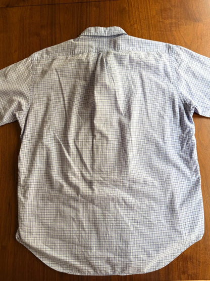 Polo Ralph Lauren Blake Men's Short Sleeve Plaid Shirt Lavender/Blue - Size  L