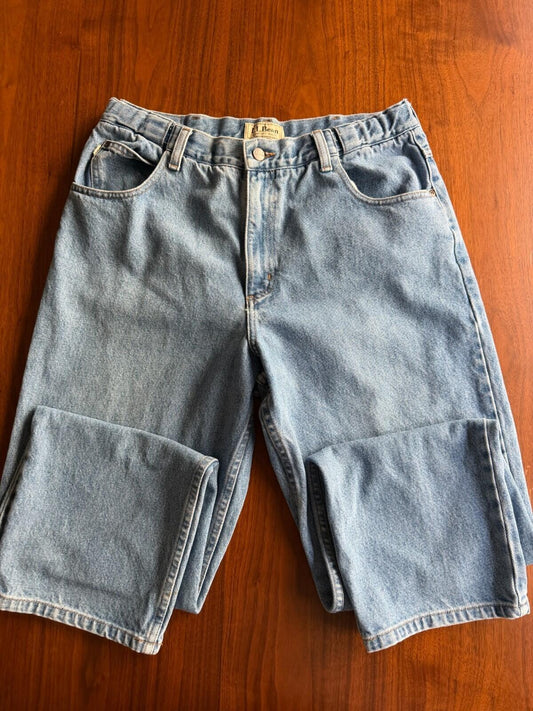 L.L.Bean Men's Comfort Waist Light Wash Denim Jeans - Size 34x30
