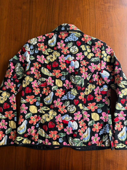 Requirements Women's Fruit and Floral Print Zip Jacket - Size PS
