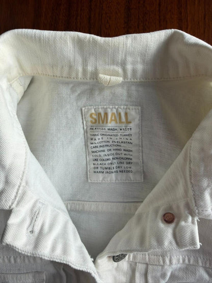 J.Crew Women's White Denim Jacket - Size S