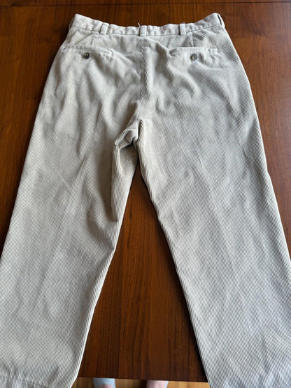 Brooks Brothers 346 Men's Tan Corduroy Pants - W 35 L 30