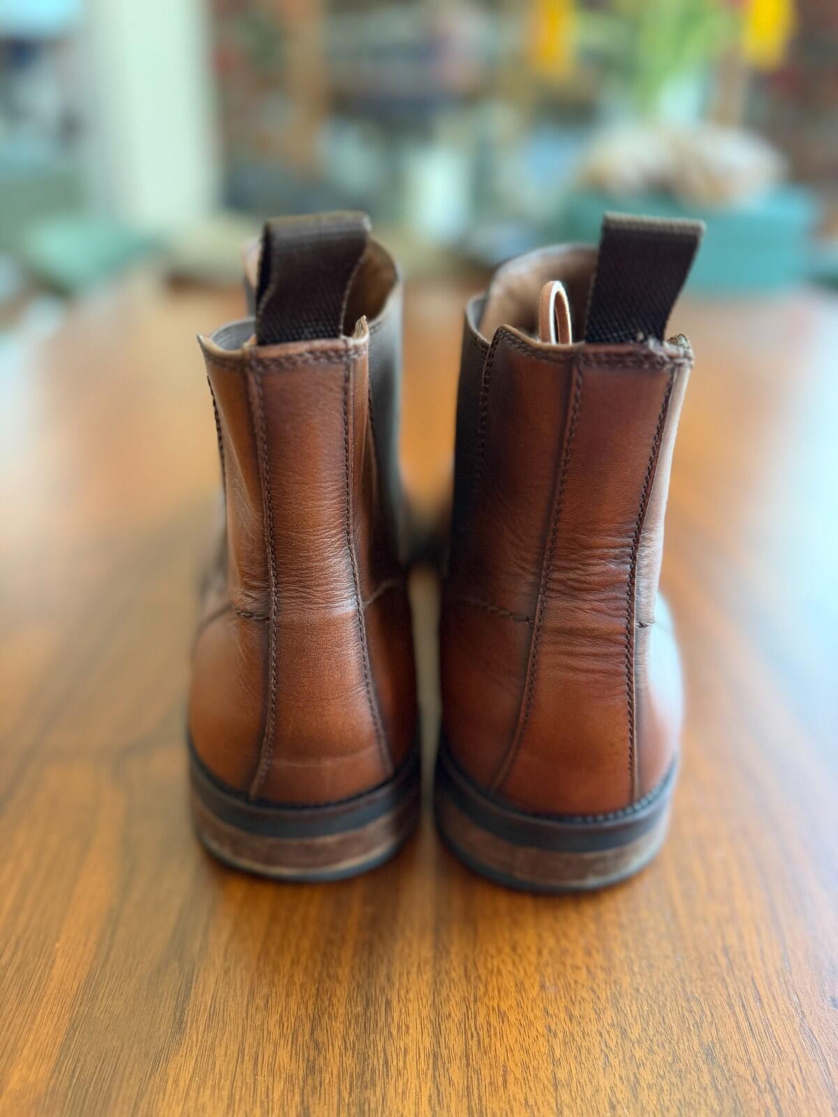 Johnston & Murphy Men's XC4 Stanton Chelsea Boots Brown Leather Size 12