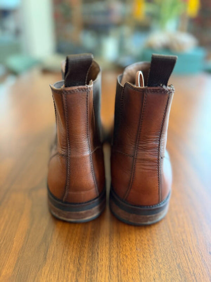 Johnston & Murphy Men's XC4 Stanton Chelsea Boots Brown Leather Size 12