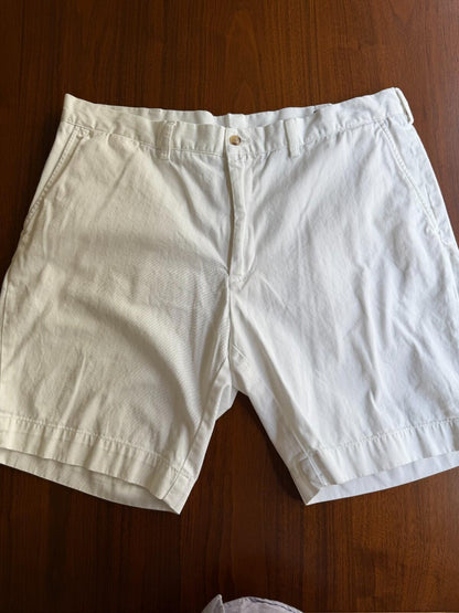 Polo Ralph Lauren Classic Fit Cotton Chino Shorts White Size 38