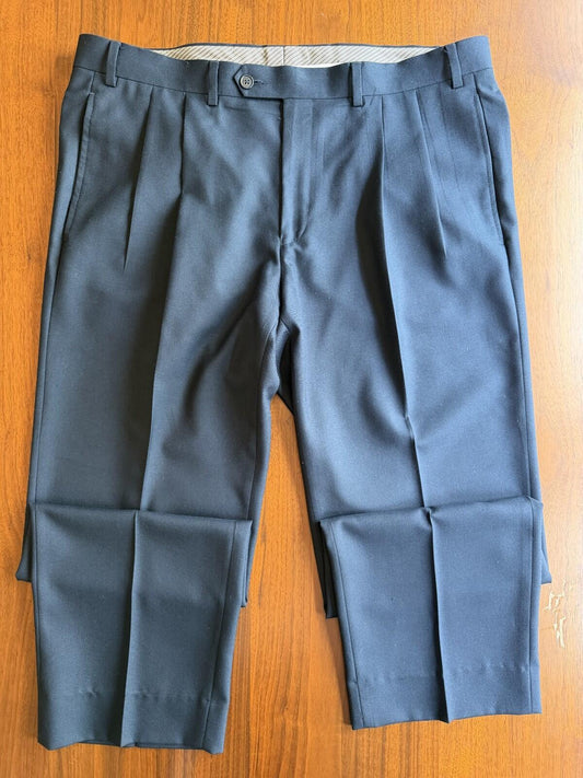 Lauren Ralph Lauren Men's Dark Blue Pleated Dress Pants - Size 36x30