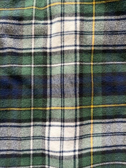 Lands' End Men's Flannel Traditional Fit Green Plaid Shirt - Size XL