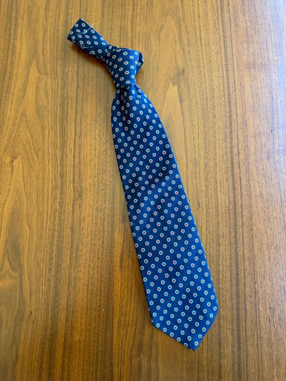 Burt Pulitzer for Career Shop Rich's Navy Blue Floral Medallion Silk Blend Tie