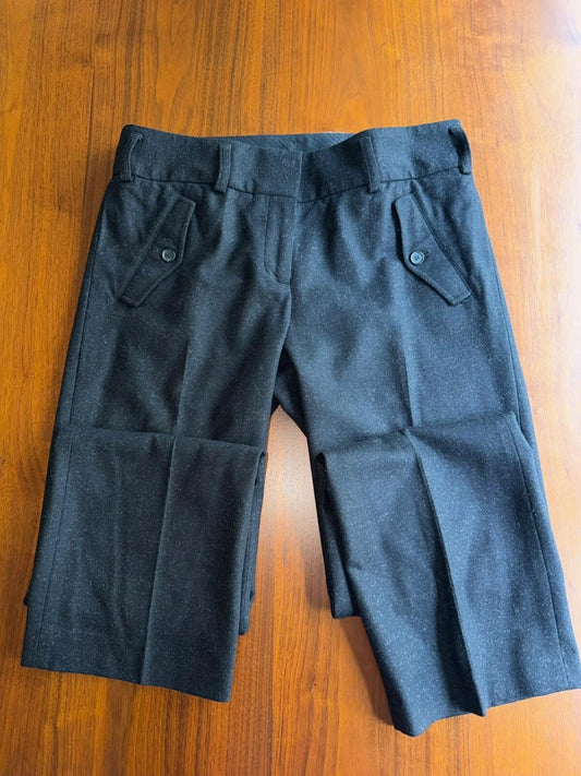 J.Crew Women's Black Stretch Wool Blend Trousers - Size 6