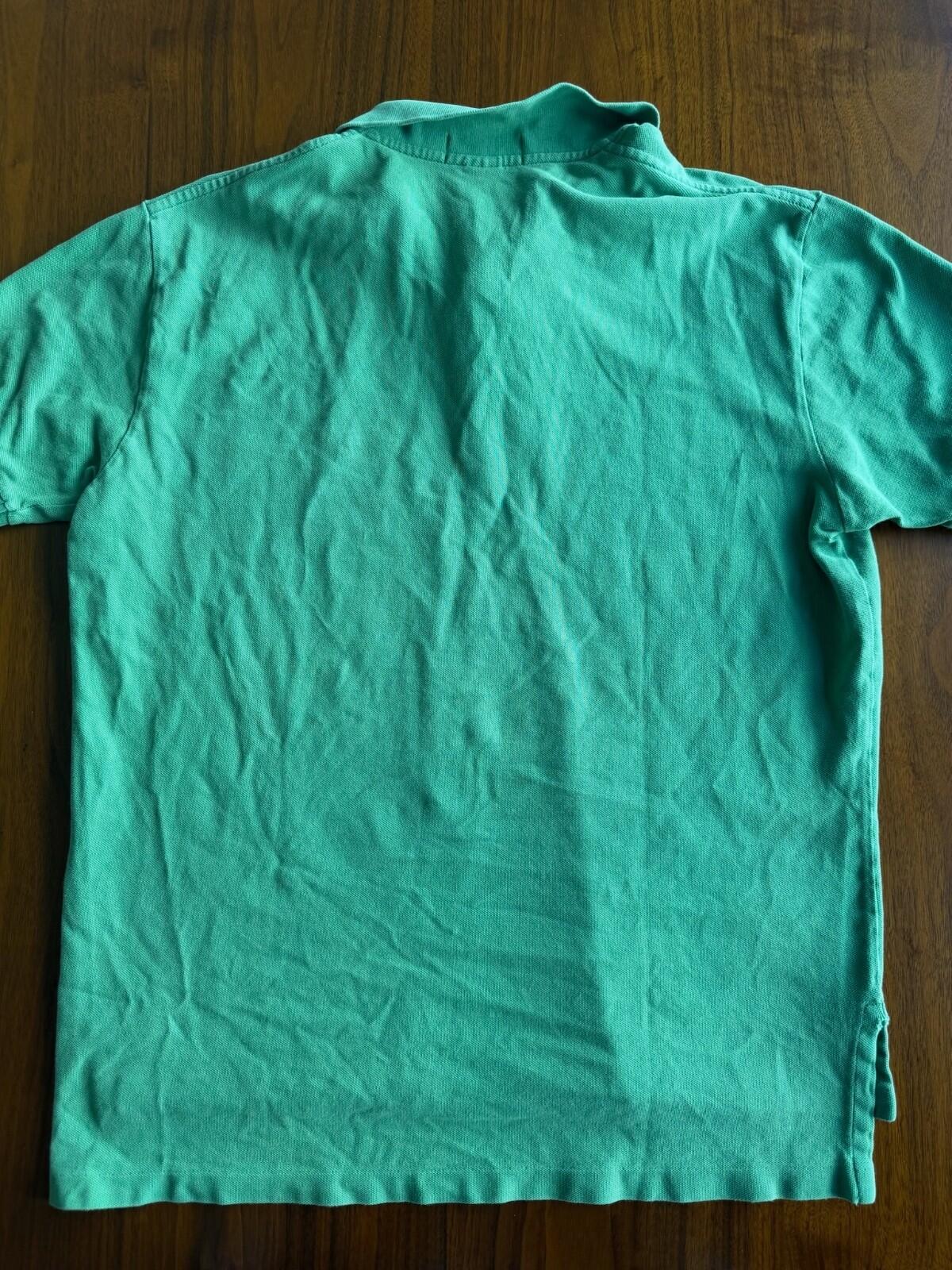 Vintage Polo Ralph Lauren Green Pique Short Sleeve Polo Shirt Men's Large
