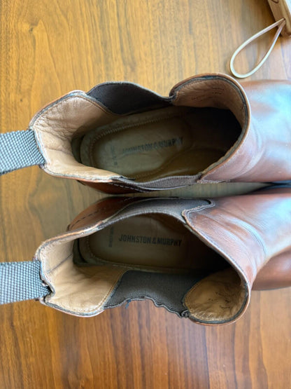 Johnston & Murphy Men's XC4 Stanton Chelsea Boots Brown Leather Size 12