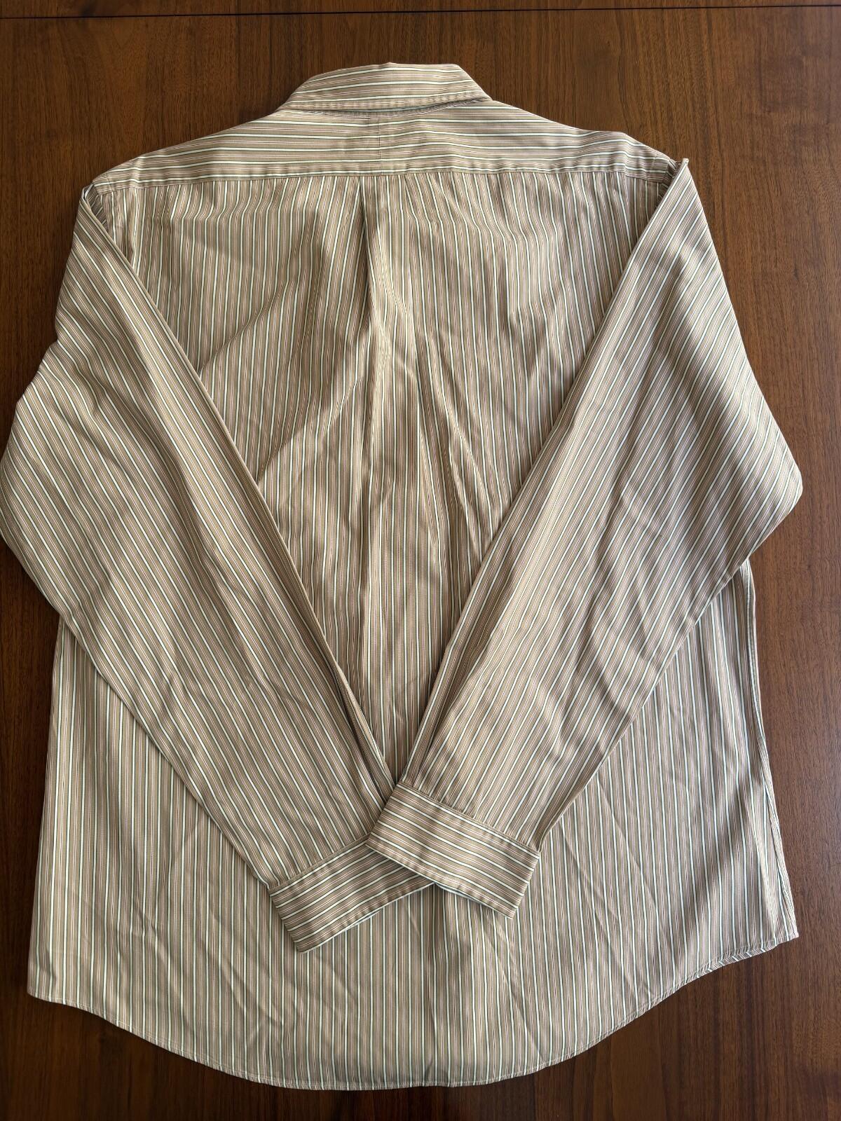 Polo Ralph Lauren Custom Fit Button-Down Tan Stripes - Size XL