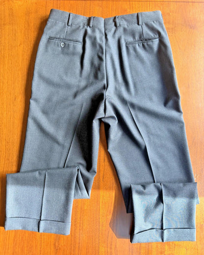 Brooks Brothers Men's Brooksease Charcoal Grey Cuffed Dress Pants - Size 36x30