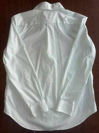 Brooks Brothers Women's Mint Striped Button-Up - Size 8