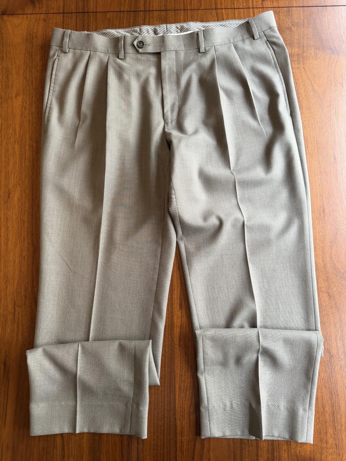 Lauren Ralph Lauren Men's Pleated Cuffed Dark Tan Dress Pants - Size 36x29