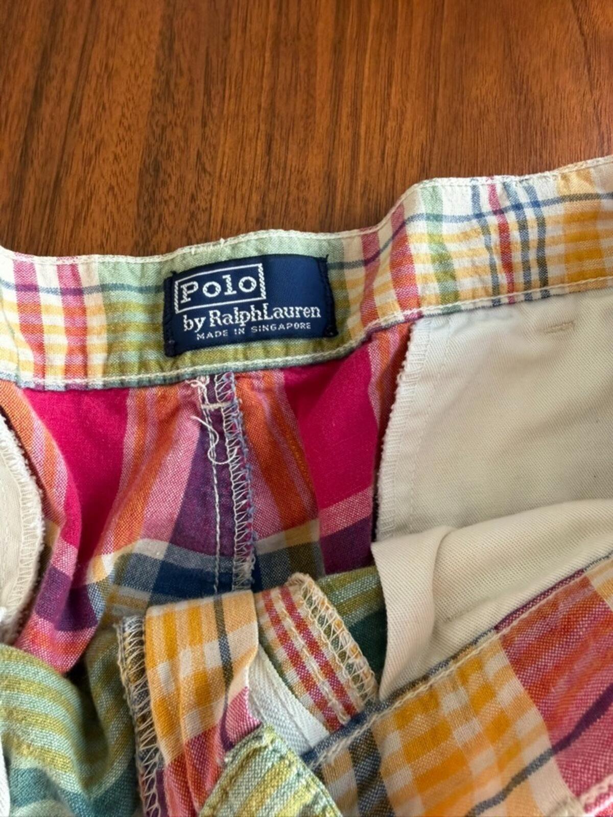 Polo Ralph Lauren Urban Renewal Reworked Madras Plaid Pants - Size 34x32