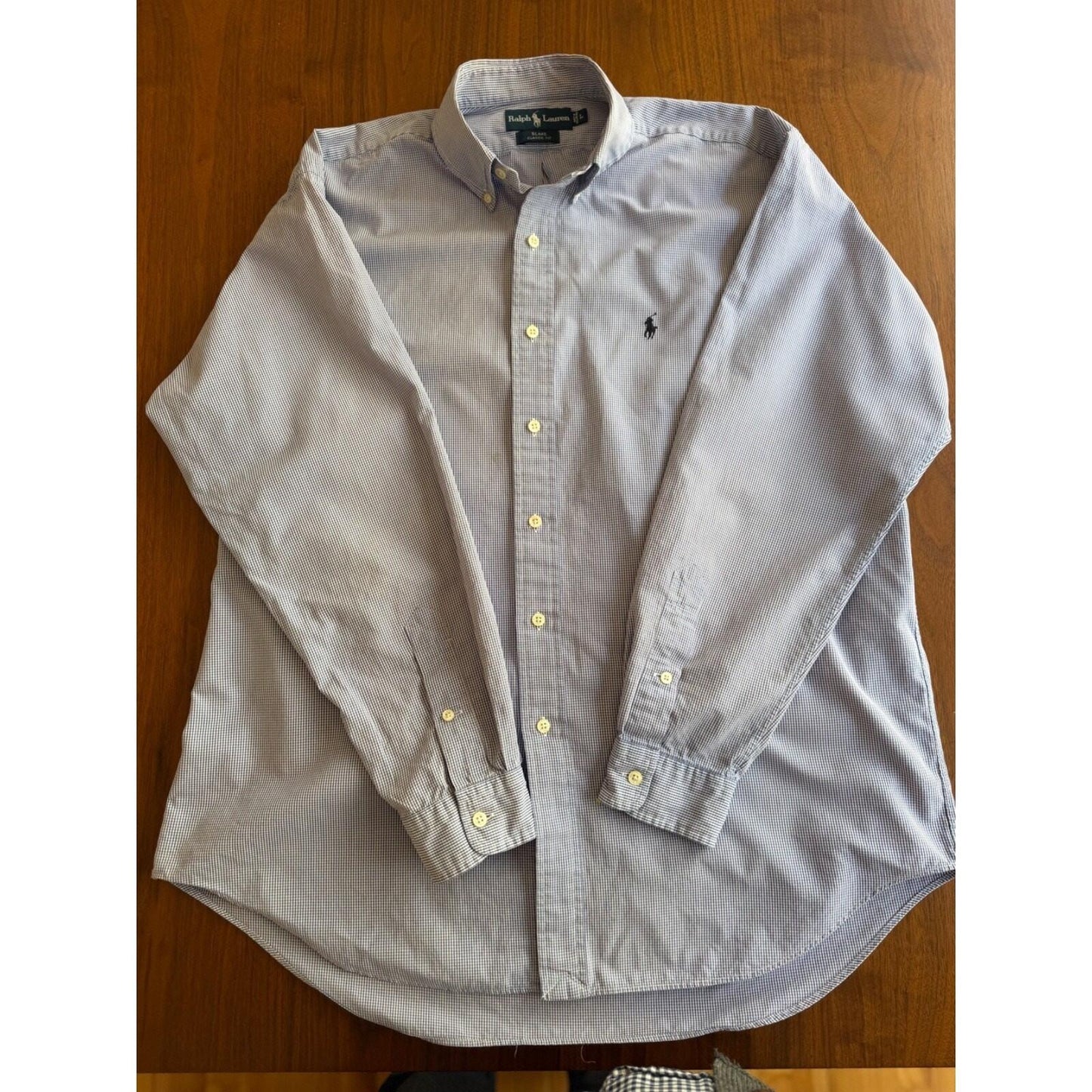 Polo Ralph Lauren Men's Blake Classic Blue Gingham Button-Down Shirt - Size L