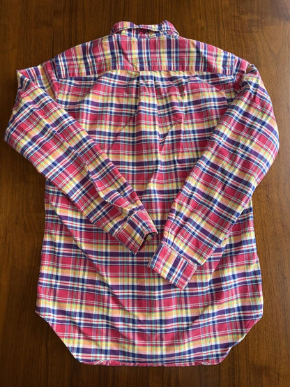 Polo Ralph Lauren Men's Classic Fit Pink Plaid Button-Down Shirt - Size S