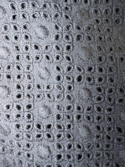 Ann Mashburn Women's Black Long Sleeve Eyelet Blouse - Size M