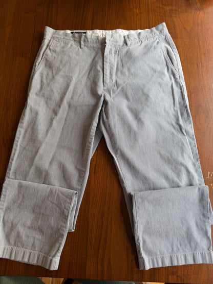 J.Crew Men's Seersucker Pinstripe Straight Leg Chino Pants - Size 33x30