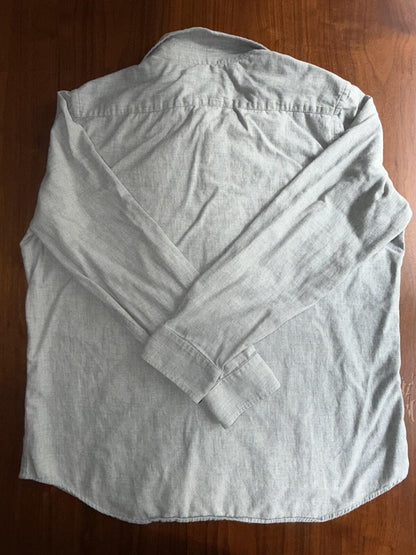 Banana Republic Men's Lightweight Flannel Grey Long Sleeve Shirt - Size XL