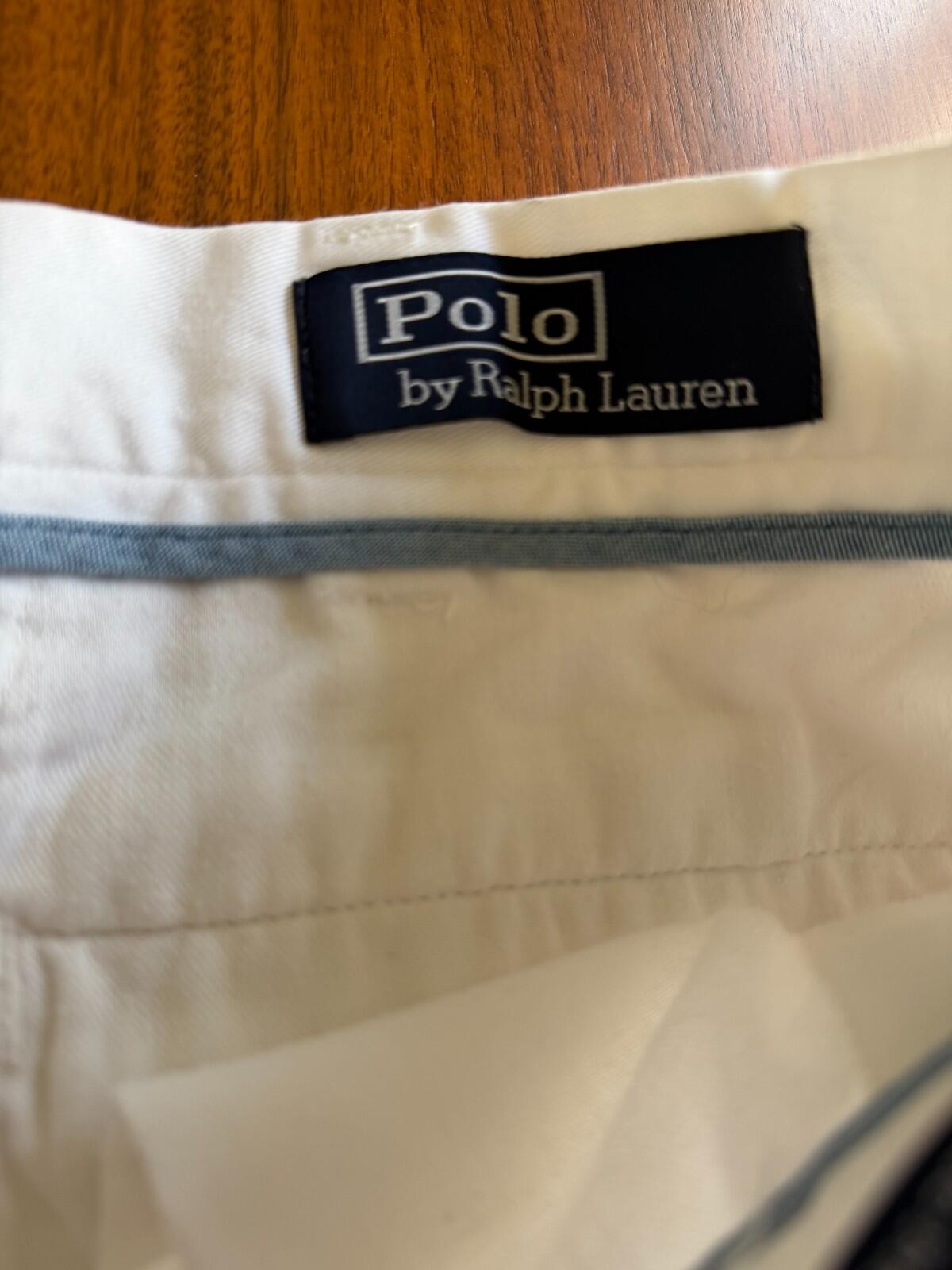 Polo Ralph Lauren Classic Fit Cotton Chino Shorts White Size 38