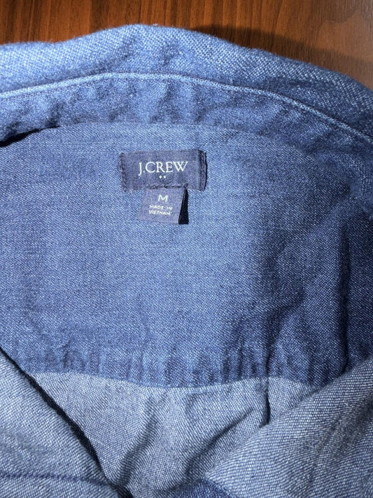 J.Crew Women's Classic Denim Button-Up - Size M