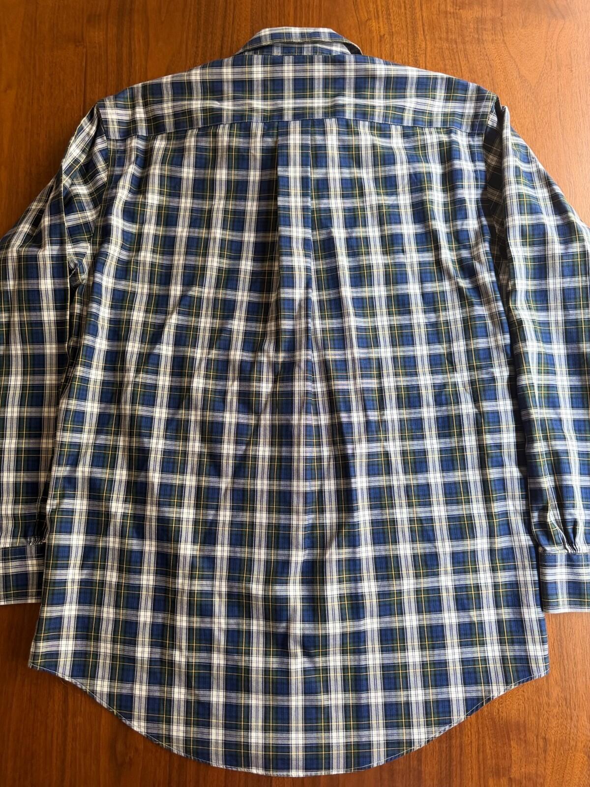 Brooks Brothers Madison Fit Non-Iron Supima Cotton Plaid Shirt Size S