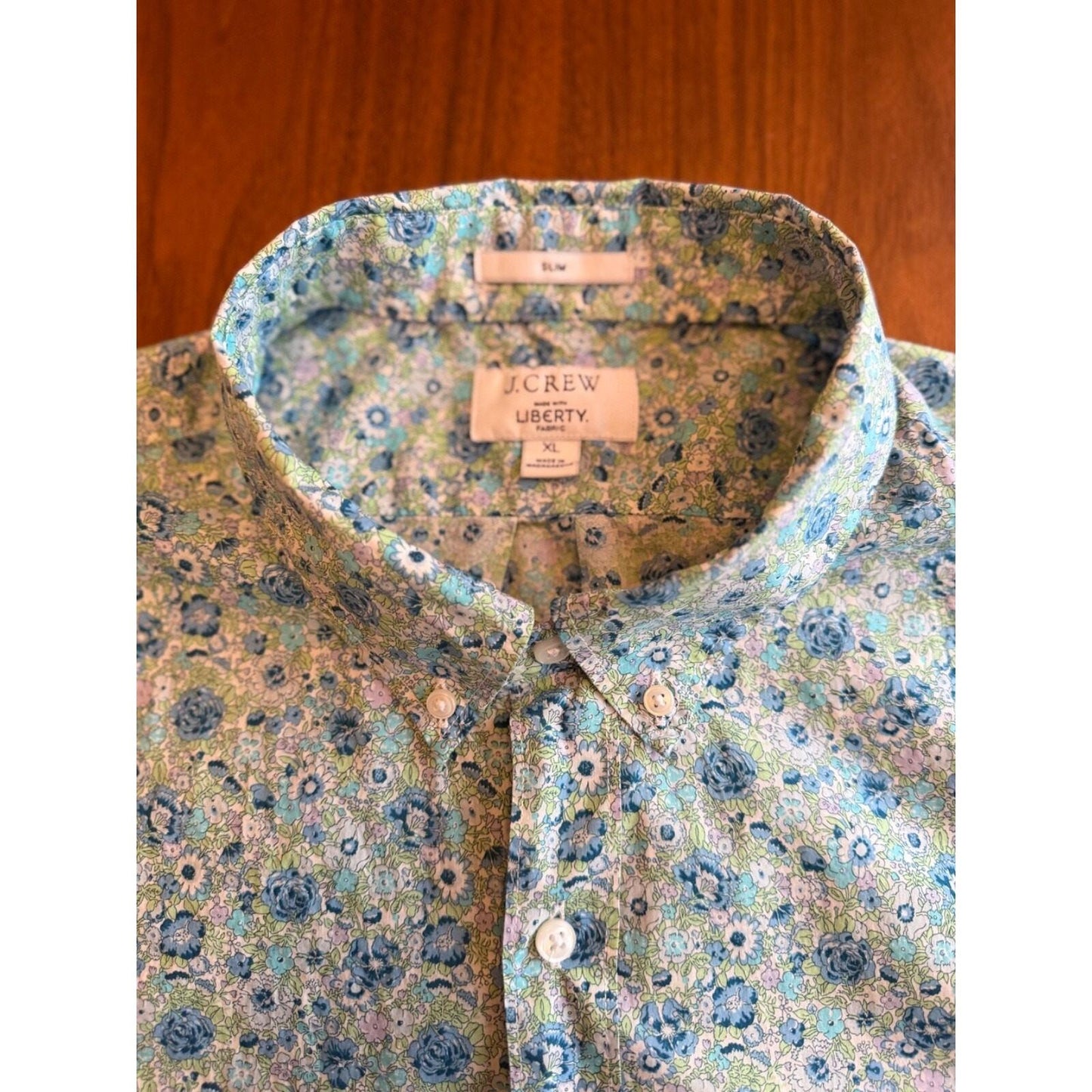J.Crew Men's Slim SS Floral Print Shirt in Liberty Fabrics Danjo - Size XL