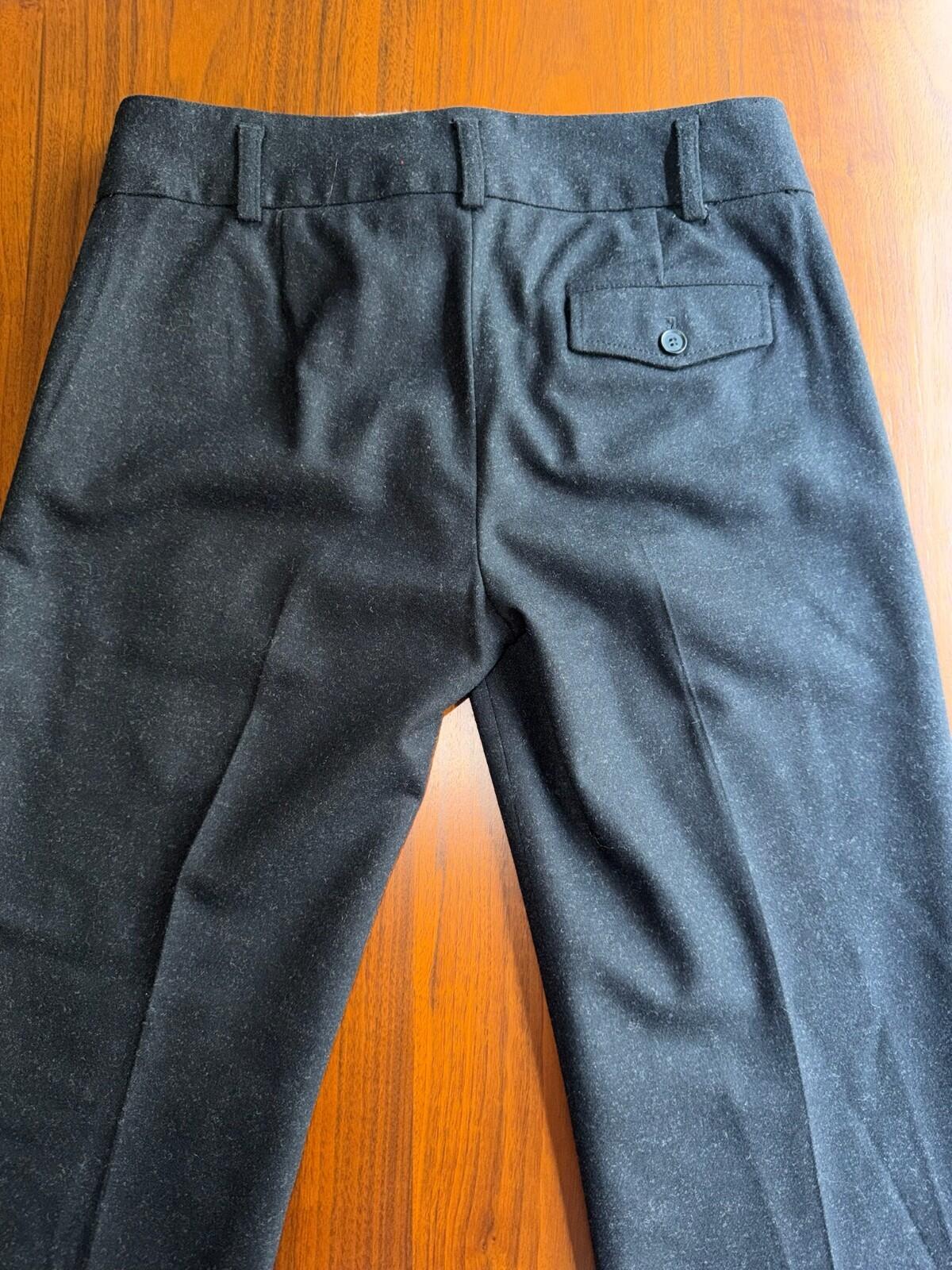 J.Crew Women's Black Stretch Wool Blend Trousers - Size 6