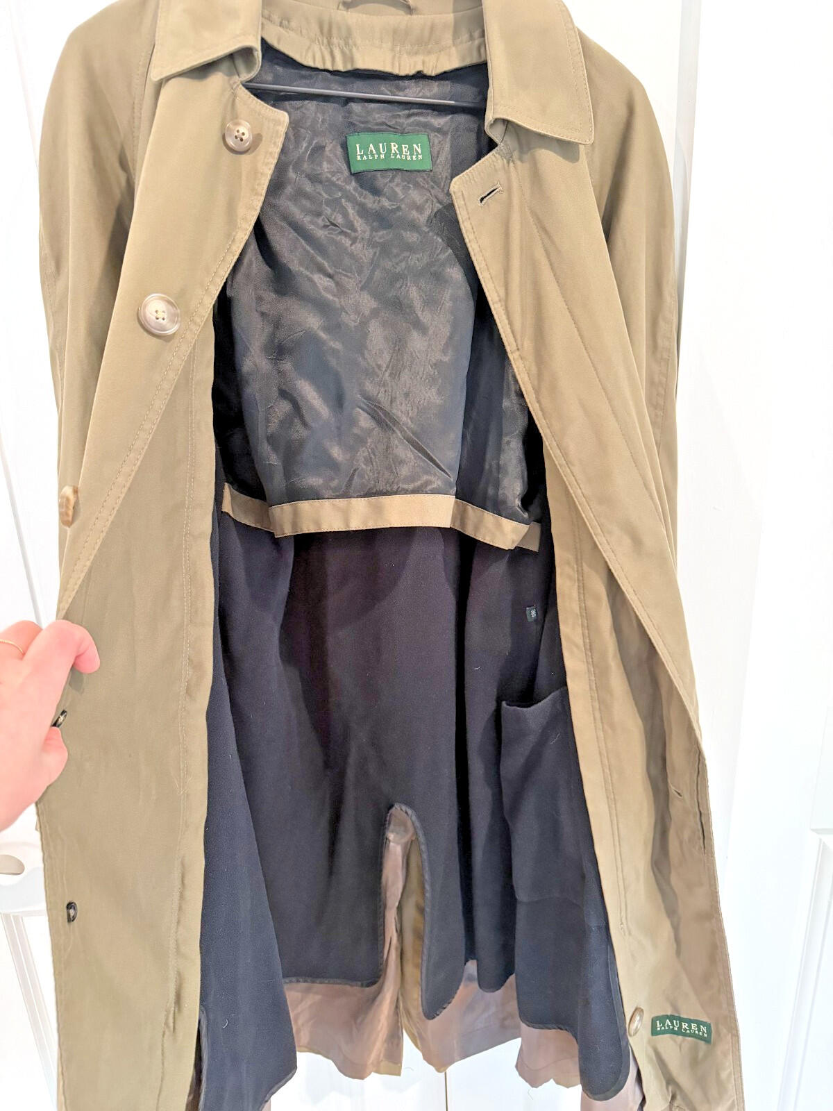 Lauren Ralph Lauren Men's Tan Trench Coat w/Removable Liner - Size 36S
