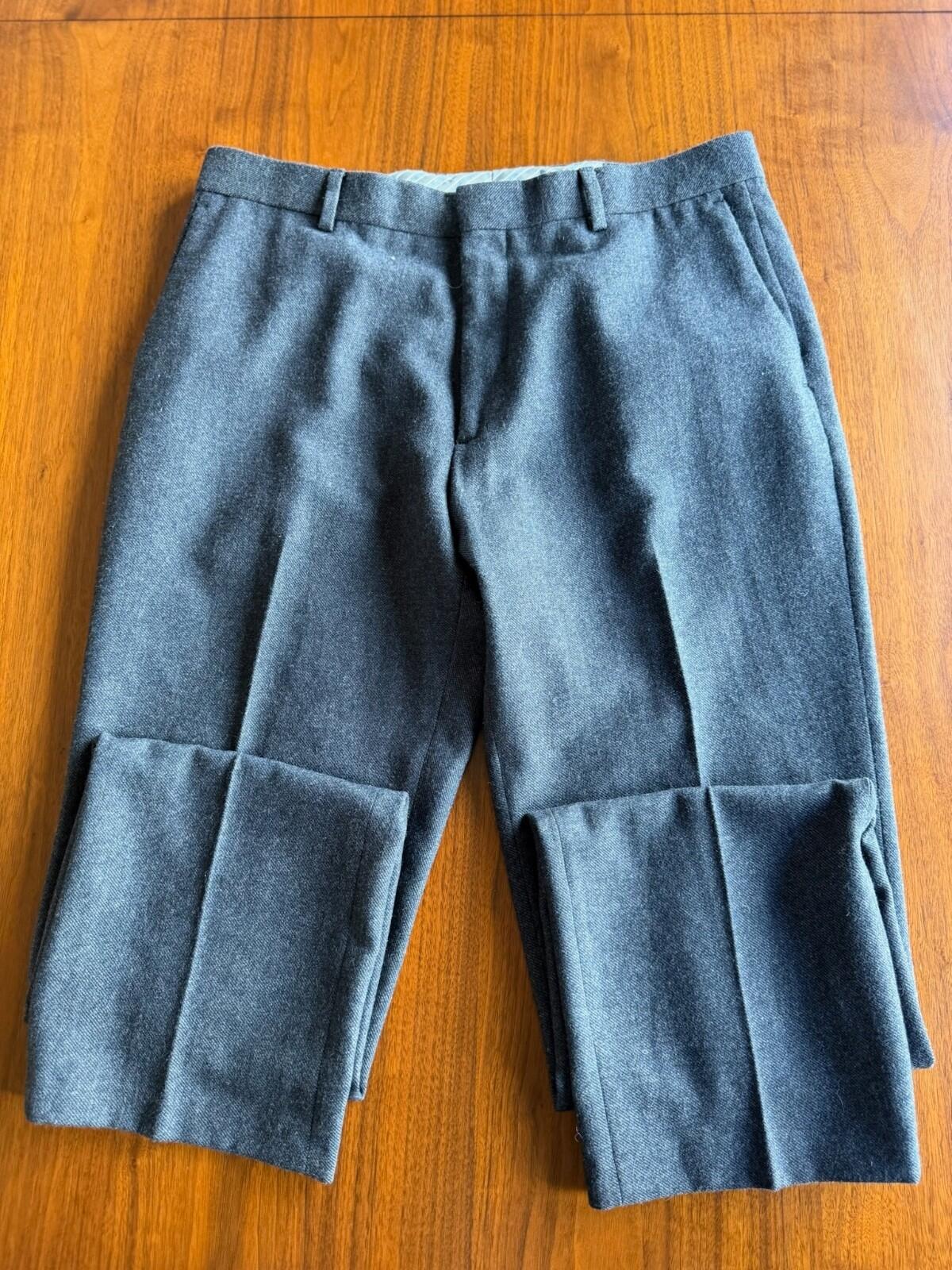 Banana Republic Men's Tailored Fit Wool Blend Dress Pants Charcoal Grey - 33x34