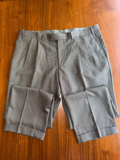Lauren Ralph Lauren Micro Houndstooth Grey Dress Pants 38x29