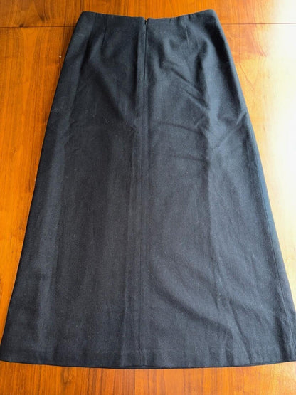GAP Women's Wool Blend Mid-Length Skirt Black - Size 10